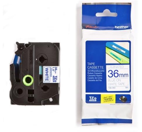 Brother p-touch TZ tape blauw op wit 36 mm