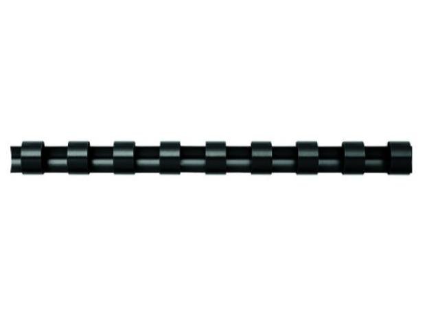 doos 100 spiralen plastiek zwart 8 mm (21-40p)