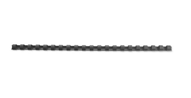 doos 100 spiralen plastiek zwart 6 mm (2-20p)