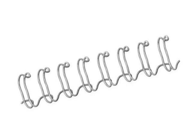 doos 100 metalen spiralen 6 mm zilver (1-35p)