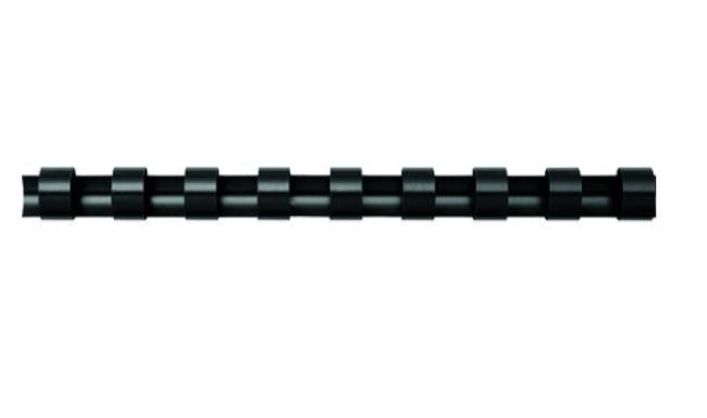 doos 100 spiralen plastiek zwart 12 mm (56-80p)