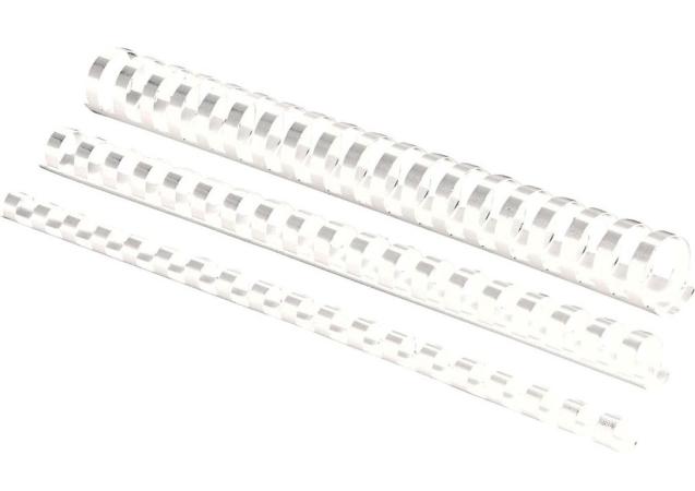 doos 50 spiralen plastiek wit 25 mm (181-200p)