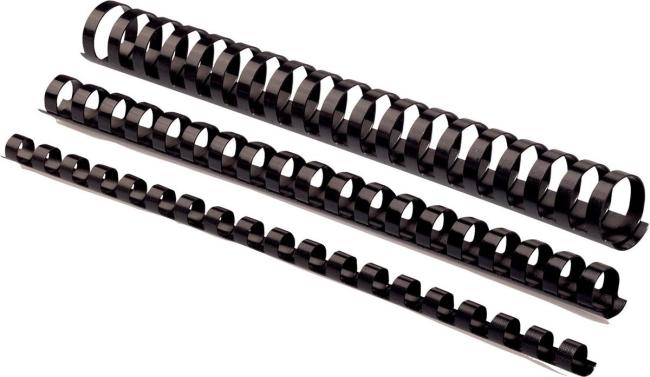 doos 50 spiralen plastiek zwart 51 mm (411-500p)