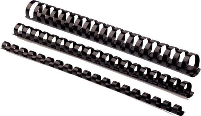 doos 50 spiralen plastiek zwart 32 mm (241-280p)