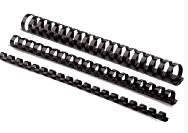 doos 50 spiralen plastiek zwart 38 mm (281-340p)