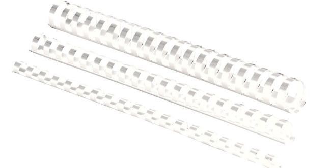 doos 50 spiralen plastiek wit 38 mm (281-340p)