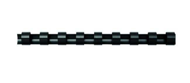 doos 100 spiralen plastiek zwart 16 mm (101-120p)