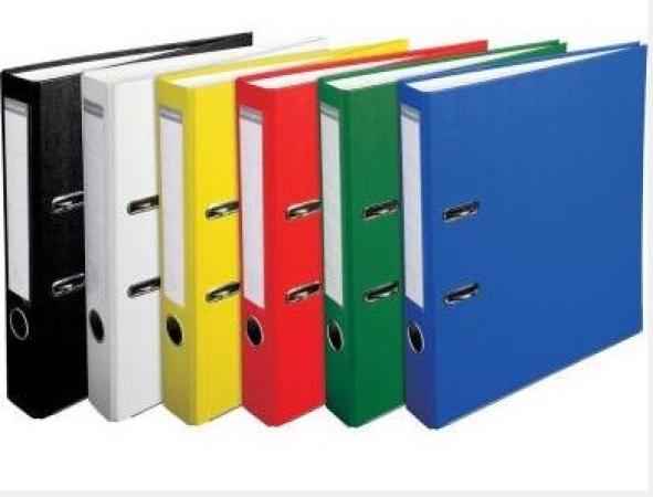 ordner plastiek ib A4 rug 75 mm geel