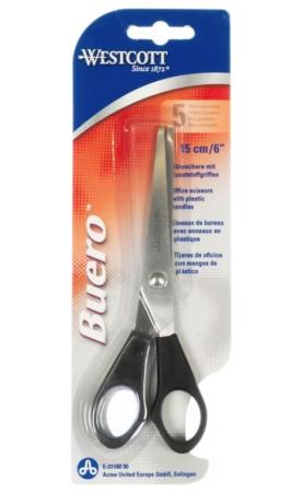 schaar Westcott 15.5 cm symm ogen zwart