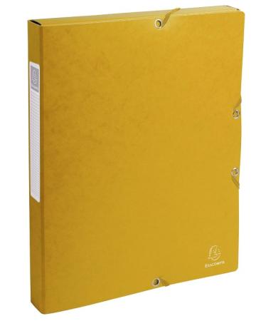 documentbox elastiek 250 x 330 x 25 mm karton geel