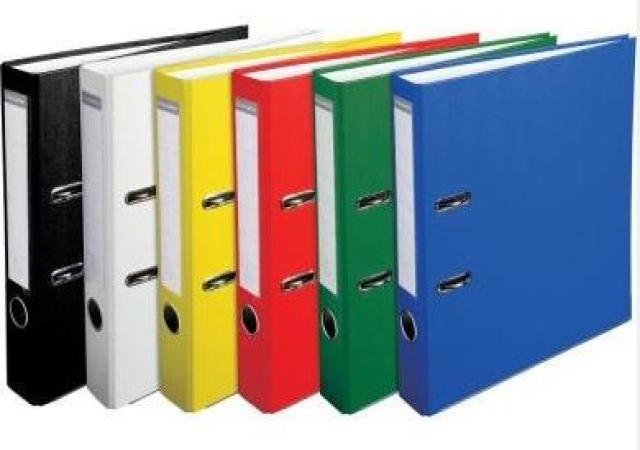 ordner plastiek ib A4 rug 75 mm rood