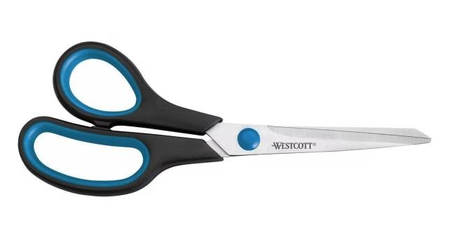 schaar Westcott 21 cm easy softgrip linkshandig