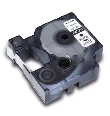 kangaro tape cfr Dymo zwart op wit 12 mm x 7 m