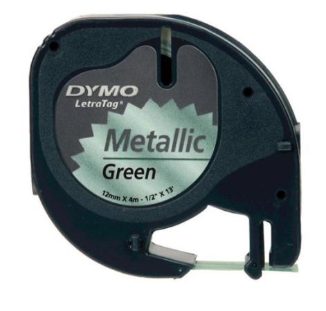 dymo tape letratag metallic groen (tev)