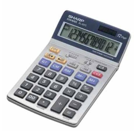 rekenmachine sharp el337c 12 dig 175x108x22 mm