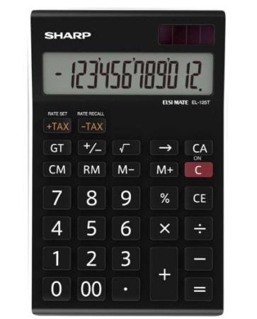 rekenmachine Sharp El125twh 176x112x13mm 12digits