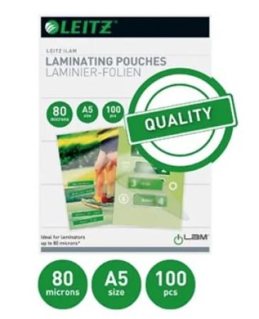 100 Leitz Eva lamineerhoes A5 80 mic