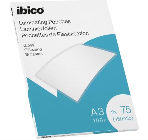 100 Ibico Value lamineerhoes A3 75 mic glanzend