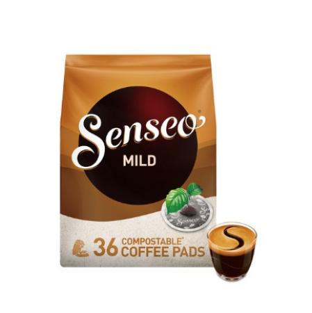 zakje 36 stuks koffie senseo pads mild