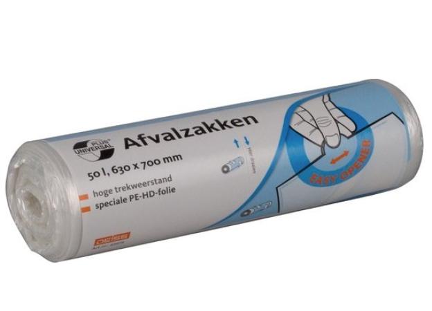 rol 50 vuilniszak 630 x 700 mm transpa 10 micron