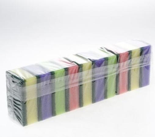 pak 10 cleany schuursponzen assorti