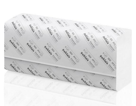 H2/satino 25x150 handdoek 20.6 x 24cm Z-vouw 2-lgs