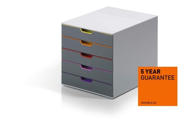 ladenblok durable grijs varicolor 5 laden