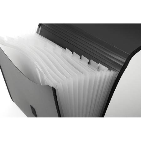voorordner foldersys 12- vaks zwart+ velcro