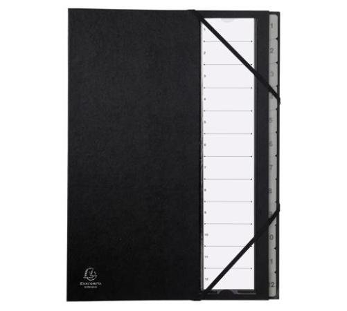 voorordner exa ordonator 12 vaks zwart