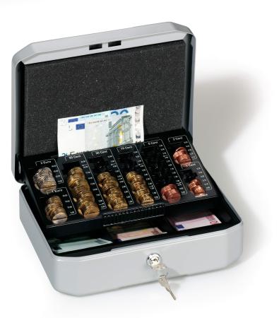 durable geldkoffer euroboxx s grijs 283x100x225mm
