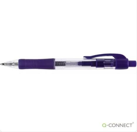 balpen Q-connect intrekbaar medium 0.7 mm blauw