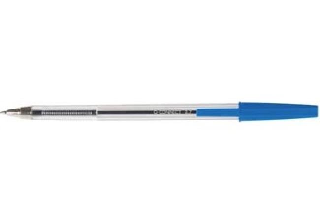 balpen Q-Connect met dop 0.7 mm blauw