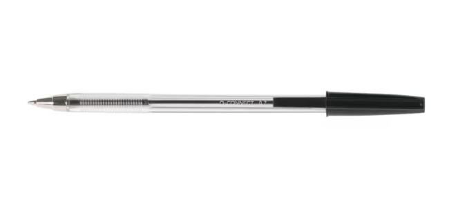 balpen Q-Connect met dop 0.7 mm zwart