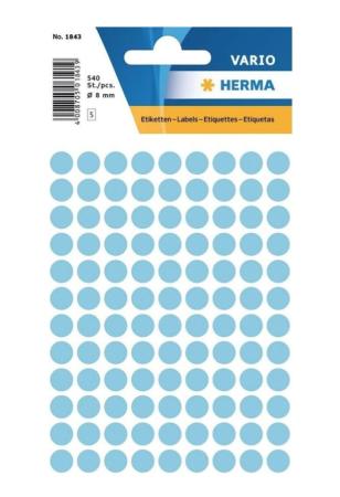 5 vel etiketten Herma diam 8 mm 108/v blauw