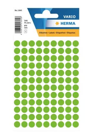 5 vel etiketten Herma diam 8 mm 108/v groen