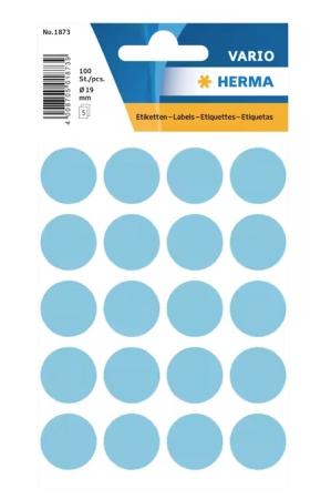 5 vel etiketten Herma diam 19 mm 20/v blauw