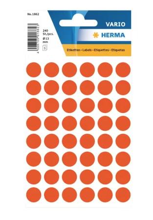 5 vel etiketten Herma diam 13 mm 48/v rood