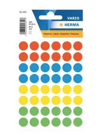 5 vel etiketten Herma diam 13 mm 48/v assorti