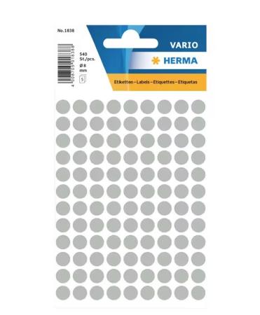 5 vel etiketten Herma diam 8 mm 108/v grijs