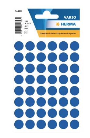 5 vel etiketten Herma diam 13 mm 48/v donkerblauw