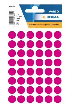 5 vel etiketten Herma diam 13 mm 48/v roze