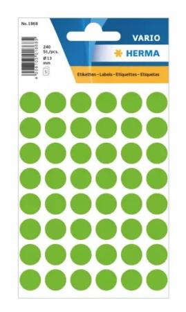 5 vel etiketten Herma diam 13 mm 48/v fluo groen