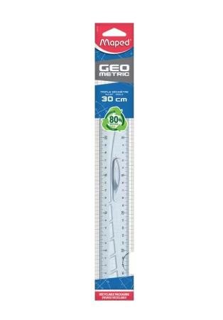lat geometric plastiek maped 30 cm