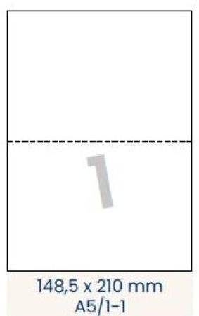 1200 vel etiket ib A5 148.5 x 210 mm wit 1/v
