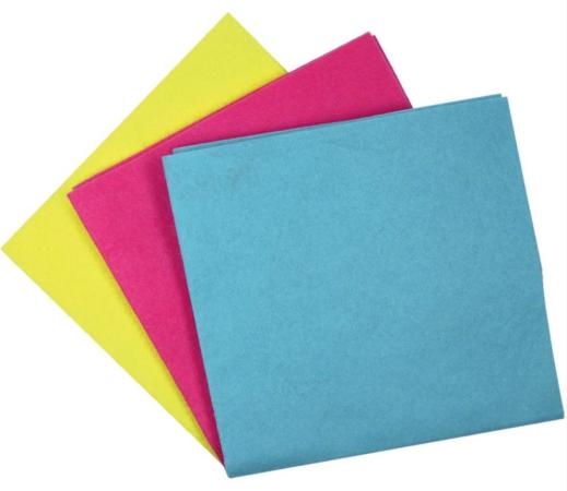 6 x Aqualine viscose doekjes 38 x 38 cm assortie