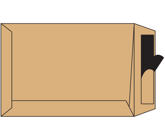 250 envelop 280 x 400 mm zv str bruin
