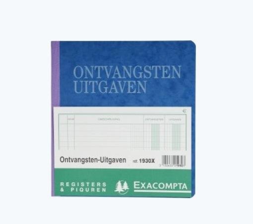 register exa 21 x 19 cm ontvangsten/uitgaven NL