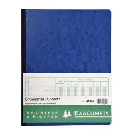 register exa 25 x 32 cm ontvangsten/uitgaven NL