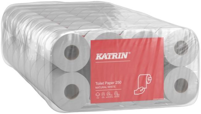 Pak 64 rol toiletpapier katrin 2-laags 250 vel/rol