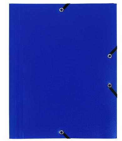 map 3 kleppen + elastiek exa A4 pp blauw